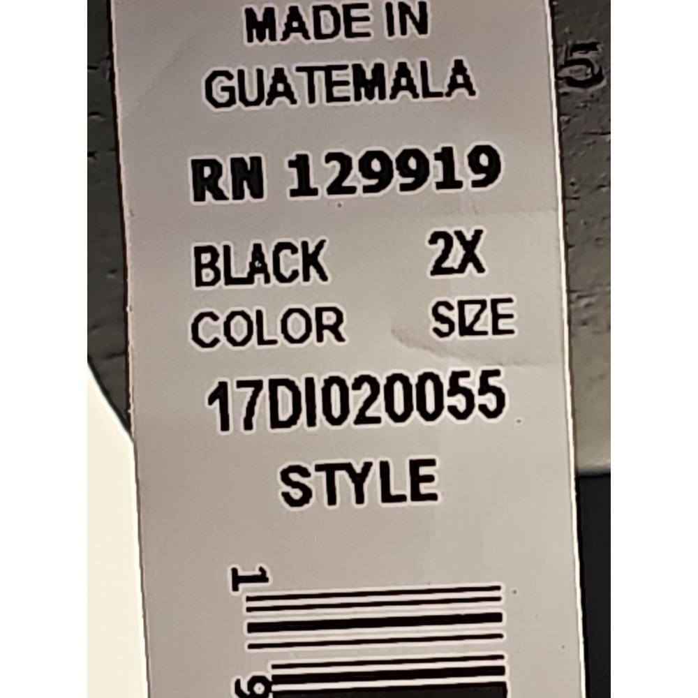 Dickies Men's Black Leather Belt 2X 46-48 Flag Buckle‎ New - Picture 6 of 7